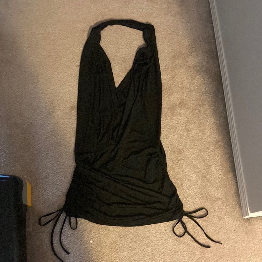 Black halter dress